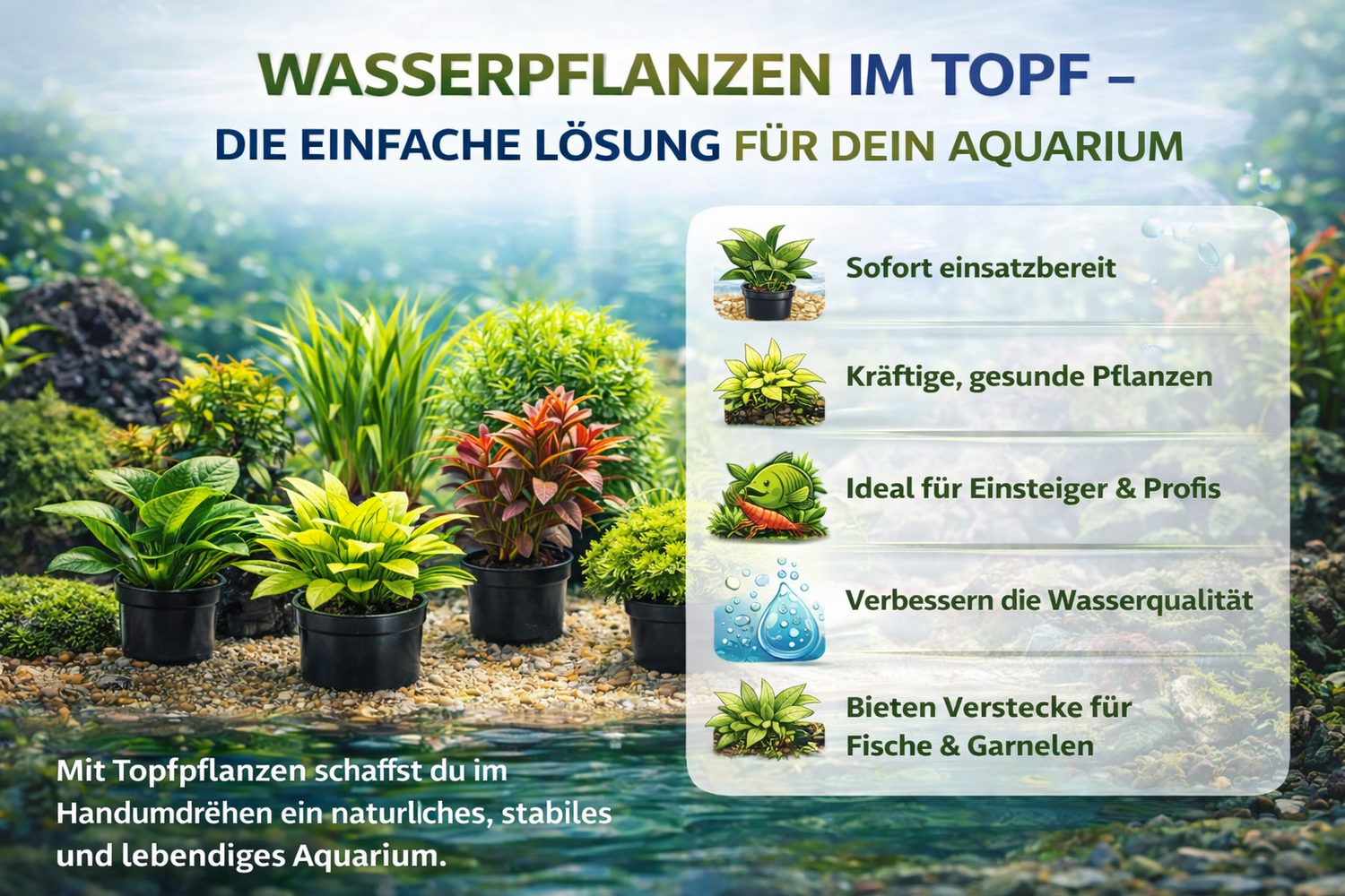 Aquarium Topfpflanzen kaufen – Wasserpflanzen für Aquarien |