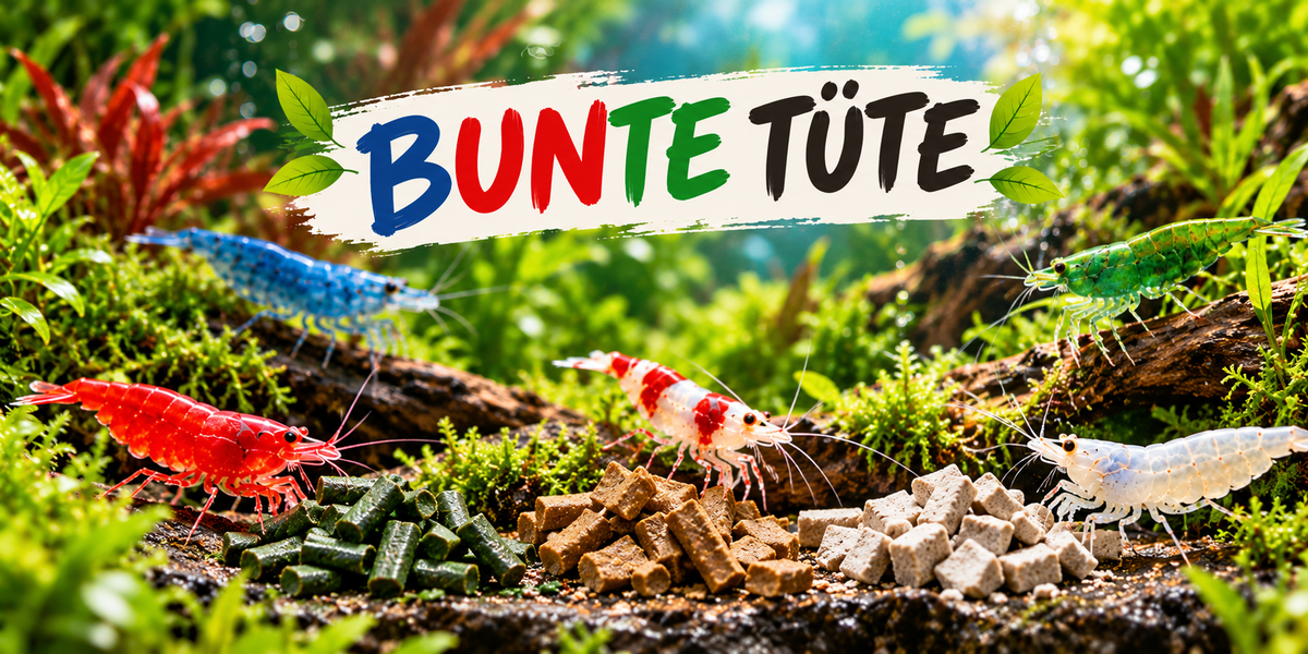 Bunte Tüte – NatureHolic Garnelenfutter-Probierpaket, 3 × 3 g
