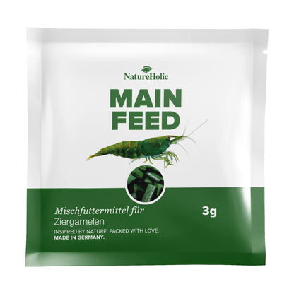 Bunte Tüte – NatureHolic Garnelenfutter-Probierpaket, 3 × 3 g