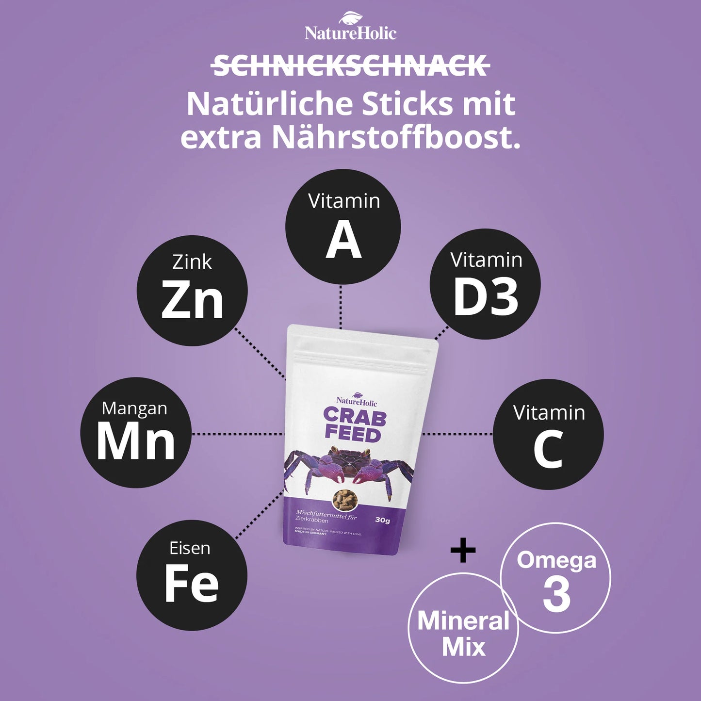 NatureHolic Krabbenfeed Krabbenfutter 30 g