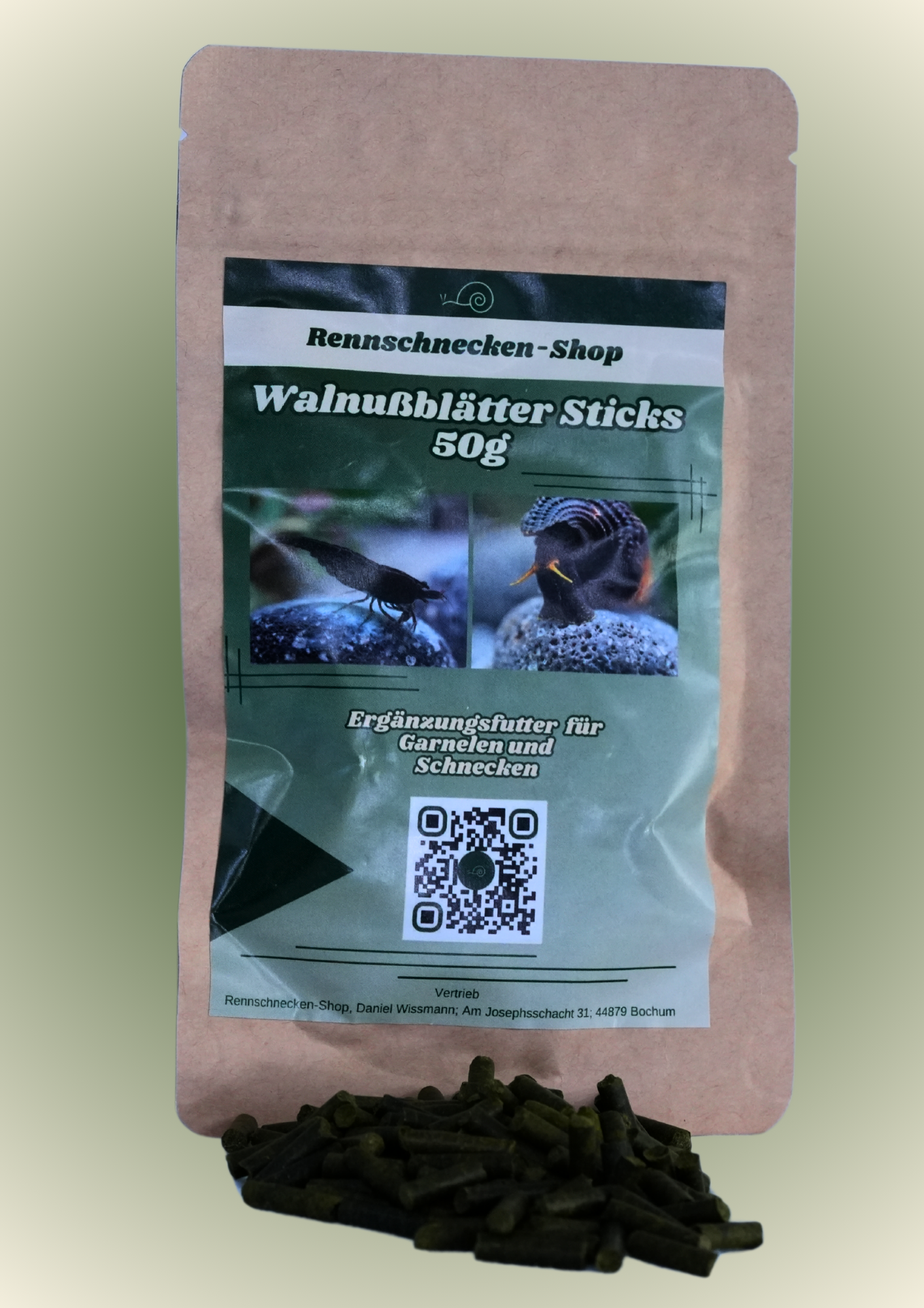 Walnussblätter Sticks 50 Gramm für Zwerggarnelen im Süßwasseraquarium 