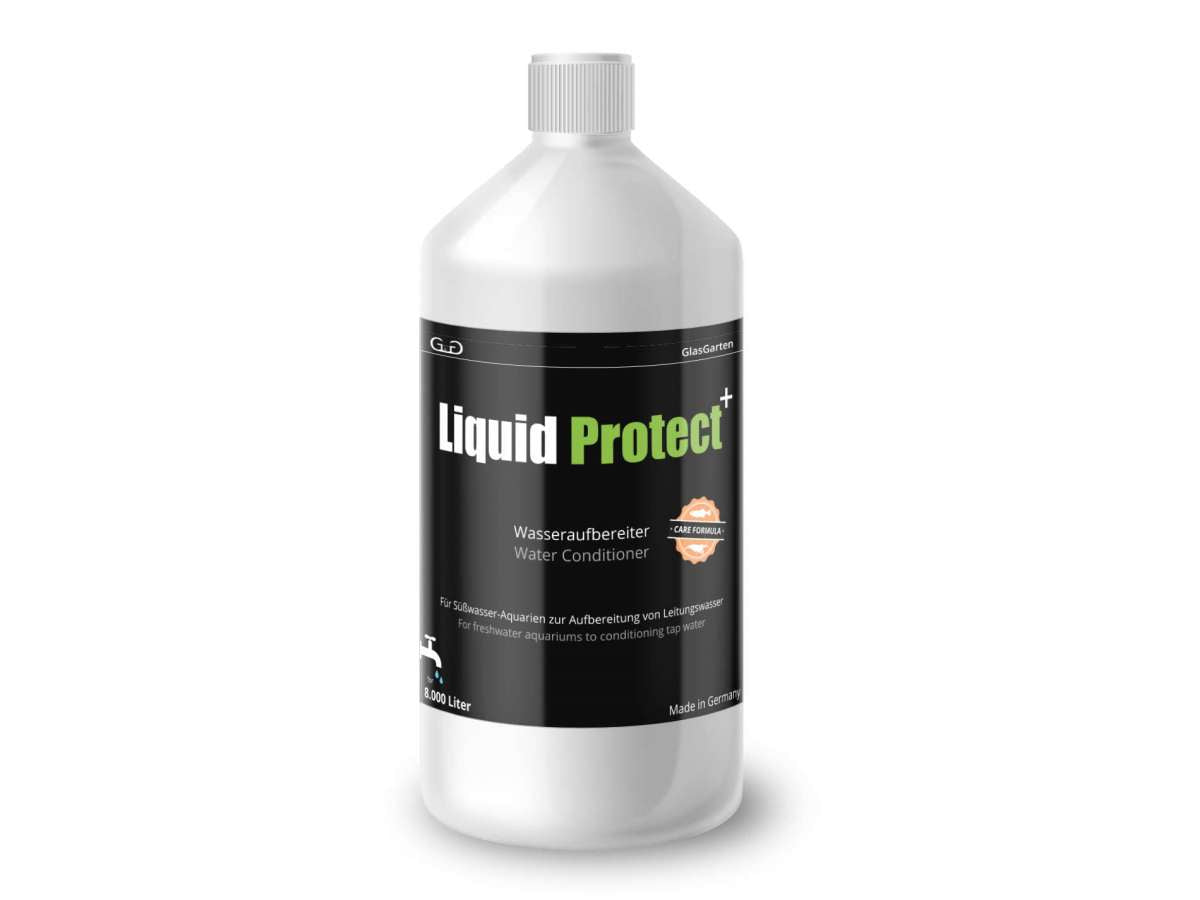 Flasche mit 1000ml Liquid Protect wasseraufbereitet von Glasgarten 