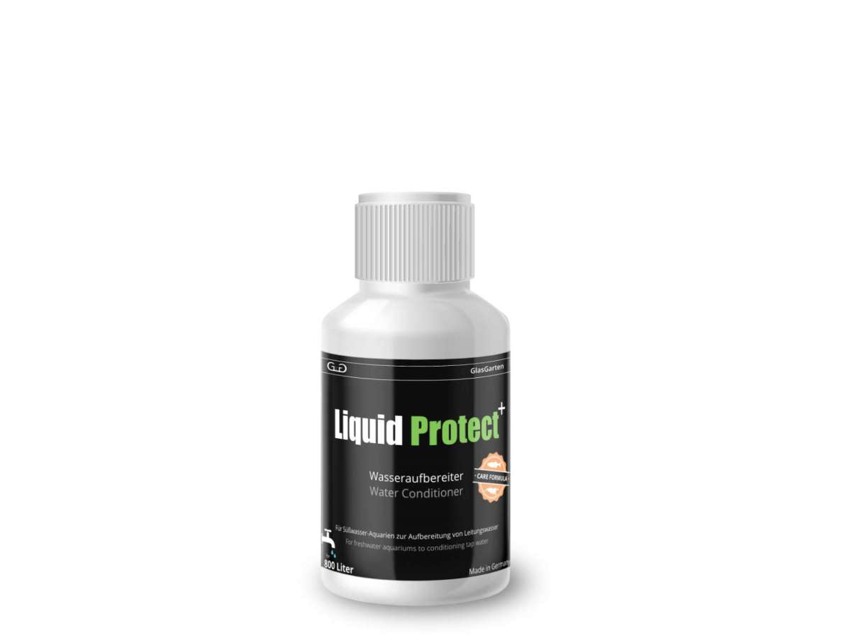 Flasche mit 100ml Liquid Protect von Glasgarten wasseraufbereitet Produktfoto
